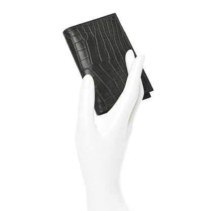 Hermes Matte Alligator MC2 Euclide Card Holder Graphite 2 of 7