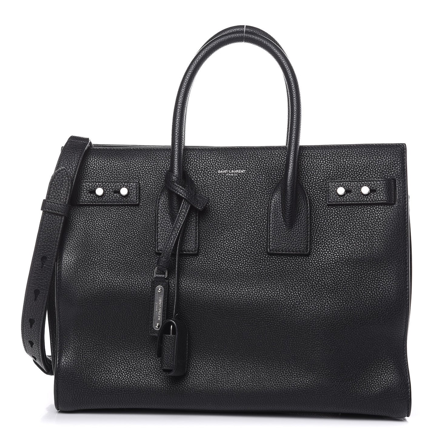 Grained Calfskin Small Supple Sac De Jour Black