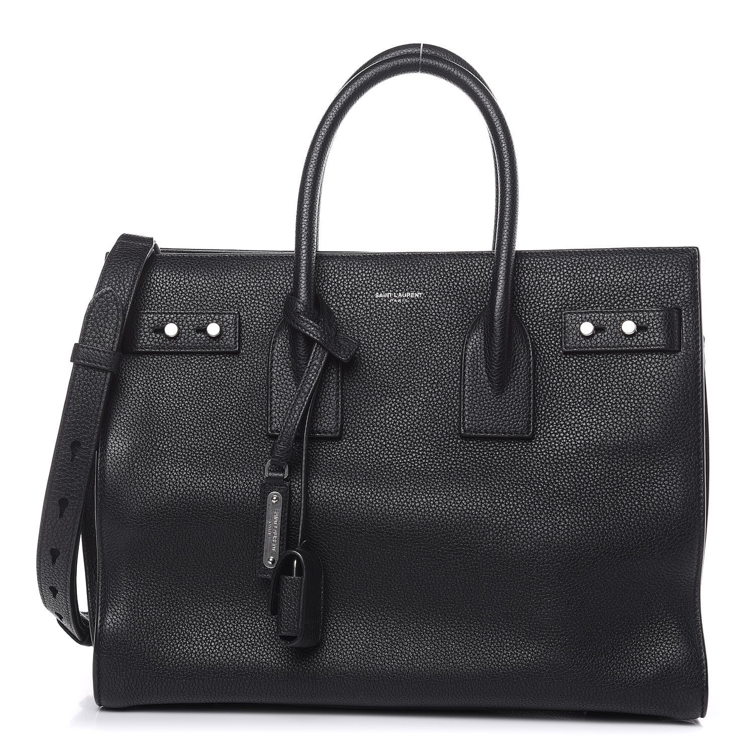 Saint Laurent Grained Calfskin Small Supple Sac De Jour Black 1 of 10