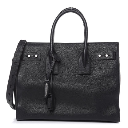 Saint Laurent Grained Calfskin Small Supple Sac De Jour Black 1 of 10