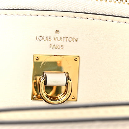 Louis Vuitton Calfskin City Steamer GM Cigar White Black 6 of 9