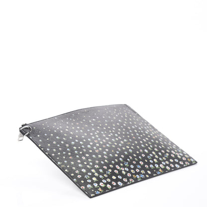 Givenchy Coated Canvas Iconic Ditsy Print Zip Pouch Black 3 of 5