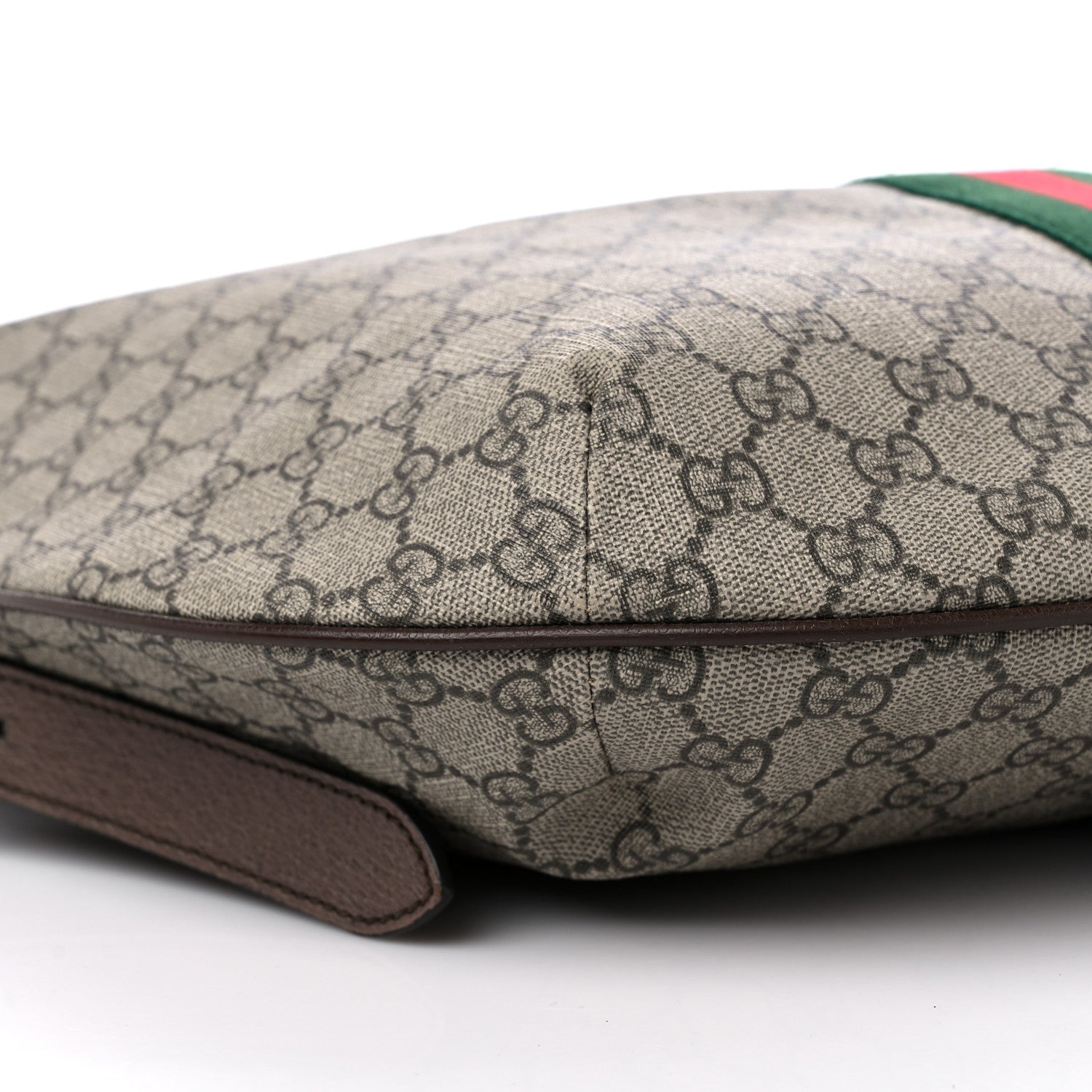 Gucci GG Supreme Monogram Web Ophidia Half Moon Hobo Brown 8 of 14
