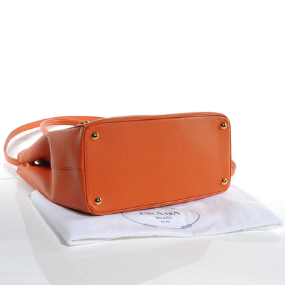 Prada Saffiano Lux Double Zip Tote Papaya 4 of 8