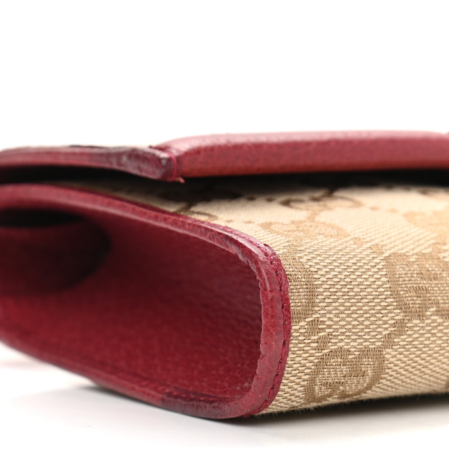 Monogram Bamboo Bar Clutch Red