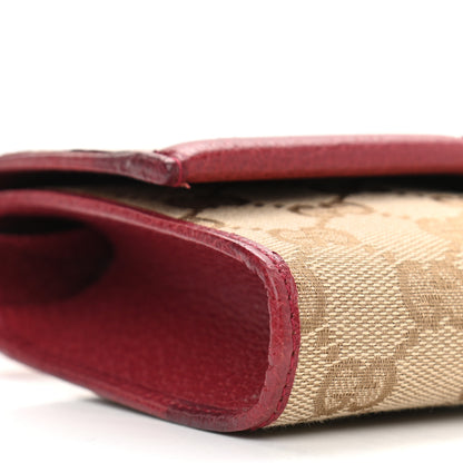 Gucci Monogram Bamboo Bar Clutch Red 8 of 9