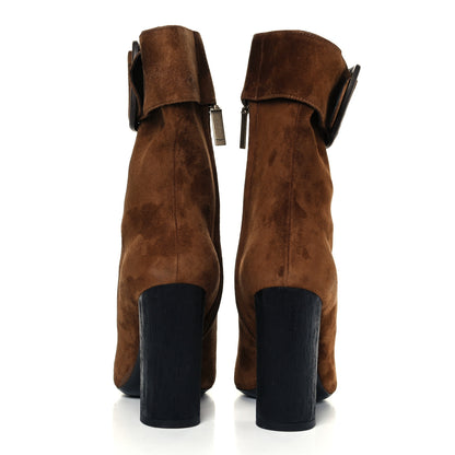 Saint Laurent Suede Joplin Buckle Booties 36.5 Land 6 of 10