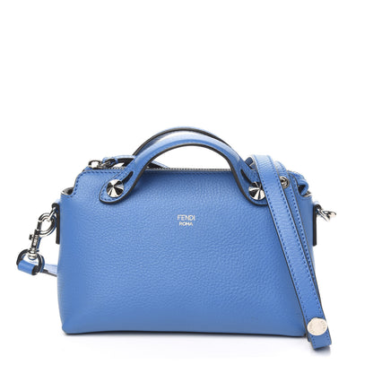 Fendi Vitello Dolce Mini By The Way Boston Bag Blue Royal 1 of 9