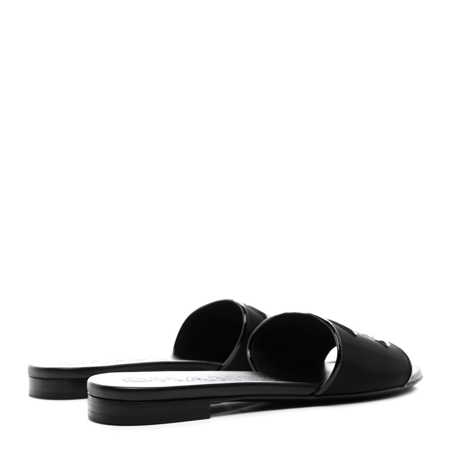Chanel Mesh Patent Calfskin CC Mules 38 Black 4 of 10