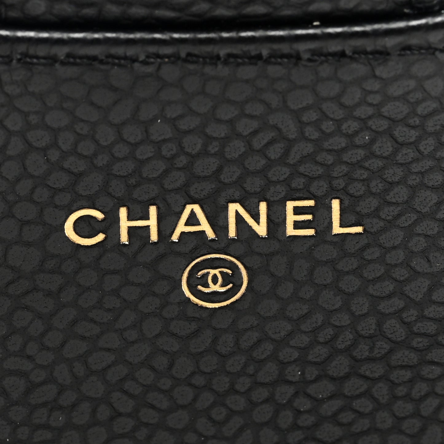 Caviar Quilted Flap Card Holder Wallet Black