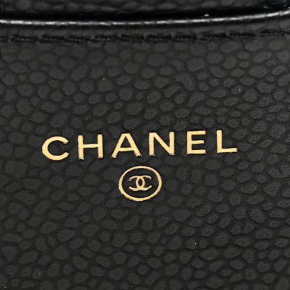 Chanel Caviar Quilted Flap Card Holder Wallet Black 6 of 8