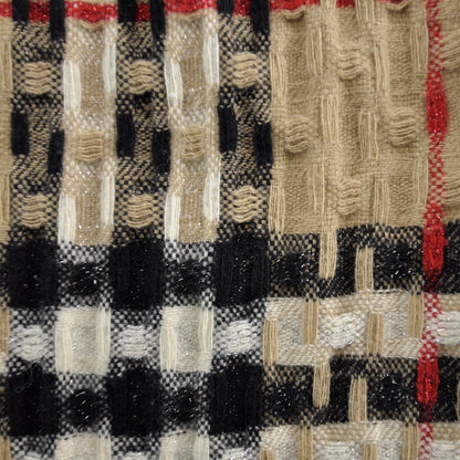 Burberry Merino Wool Cashmere Check Scarf Camel 4 of 4