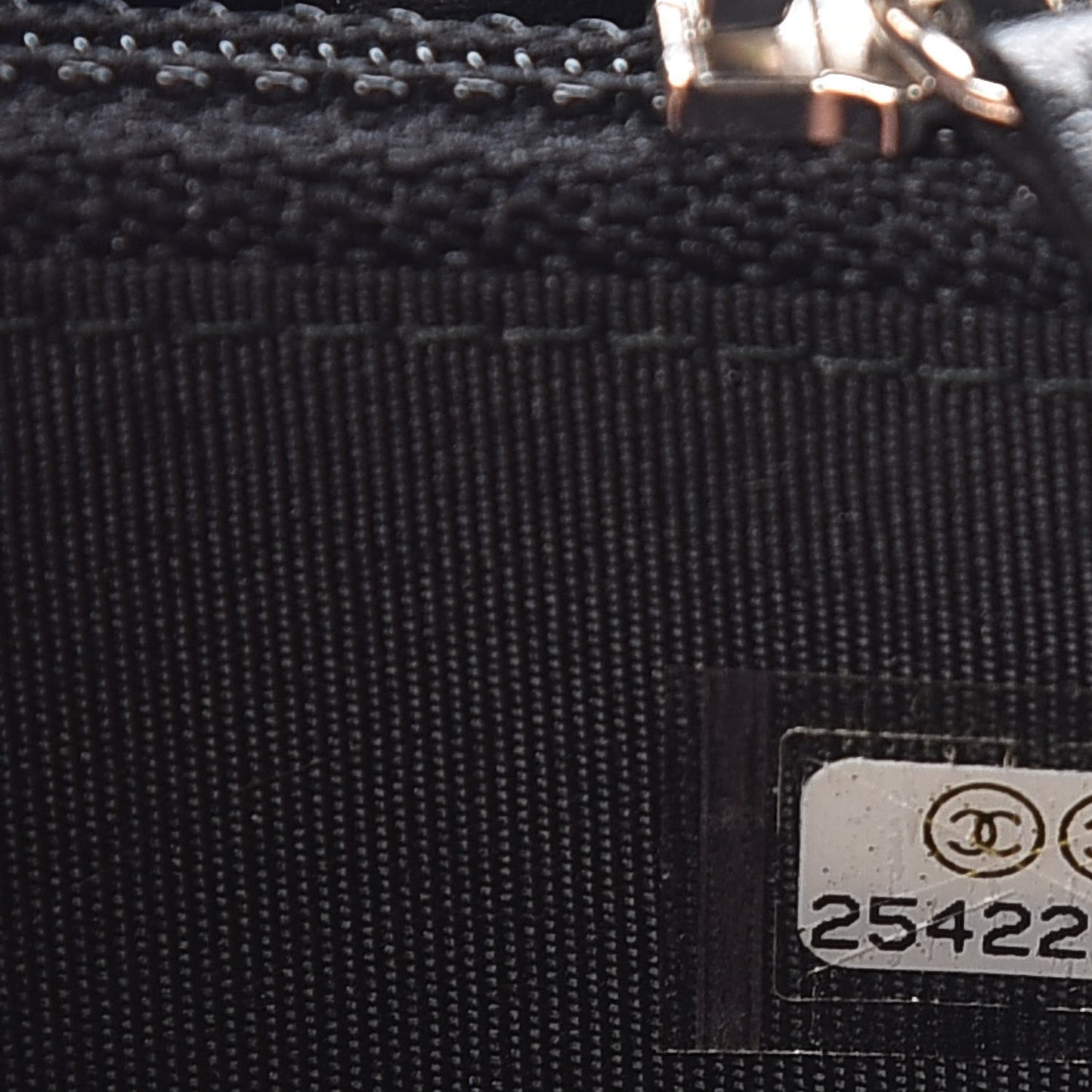 Lambskin Camellia Studded Zip Around Wallet Black