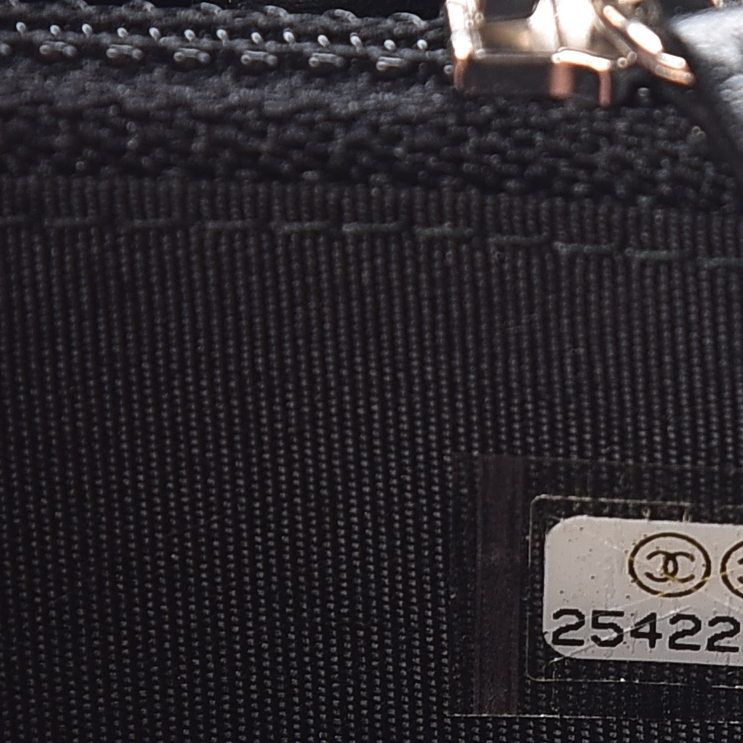 Chanel Lambskin Camellia Studded Zip Around Wallet Black 8 of 9