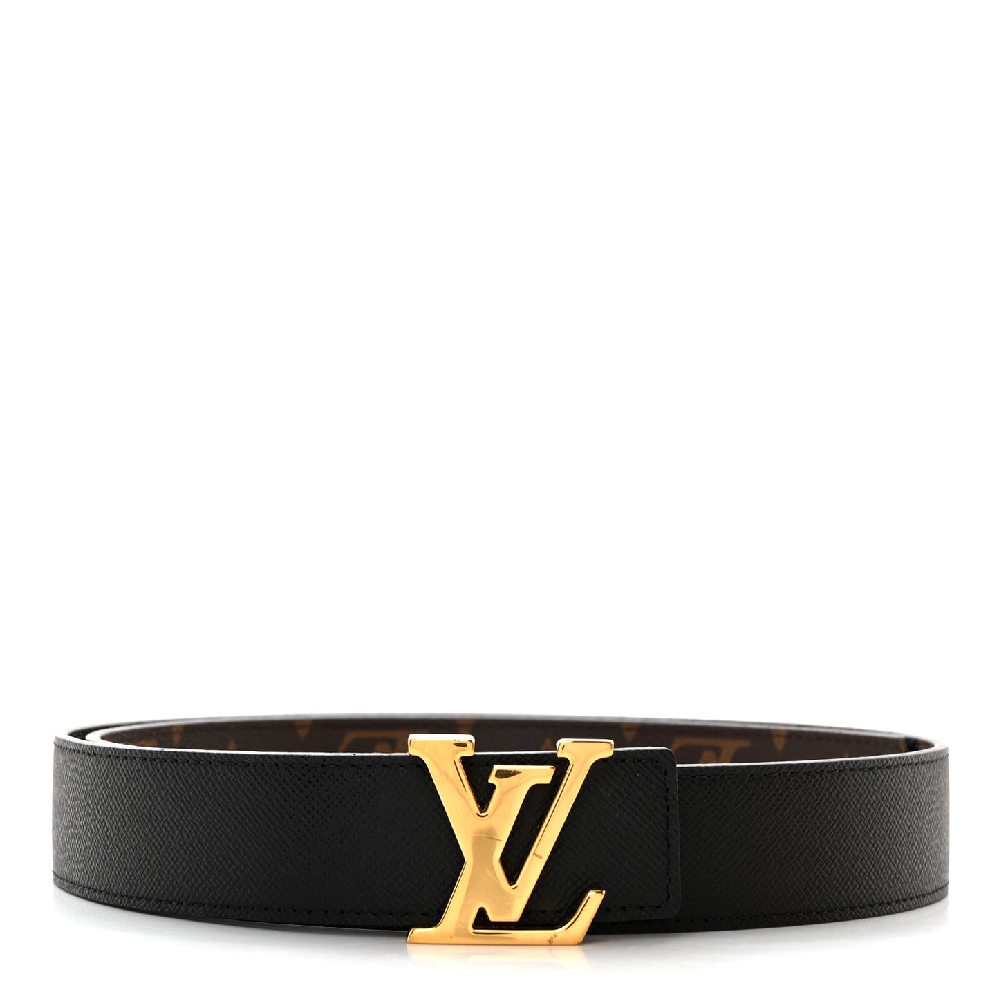 Calfskin Monogram 40mm LV Initiales Reversible Belt 85/34 Black