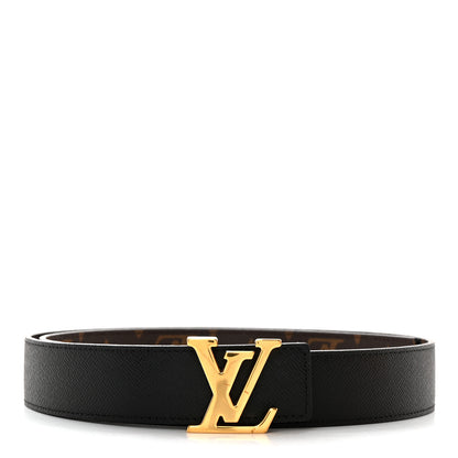 Louis Vuitton Calfskin Monogram 40mm LV Initiales Reversible Belt 85/34 Black 2 of 8
