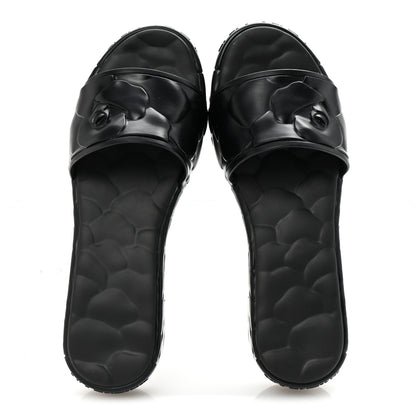 Valentino Garavani Rubber Atelier 03 Rose Edition 25/40mm Platform Slide Sandals 39 Black 2 of 8