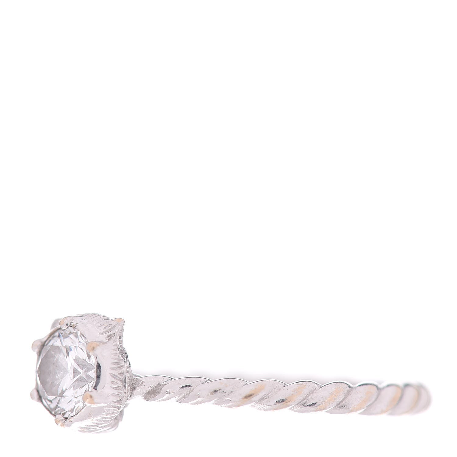 Gucci 18K White Gold Diamond .40ct Le Marché Des Merveilles Feline Ring 52 6 3 of 6