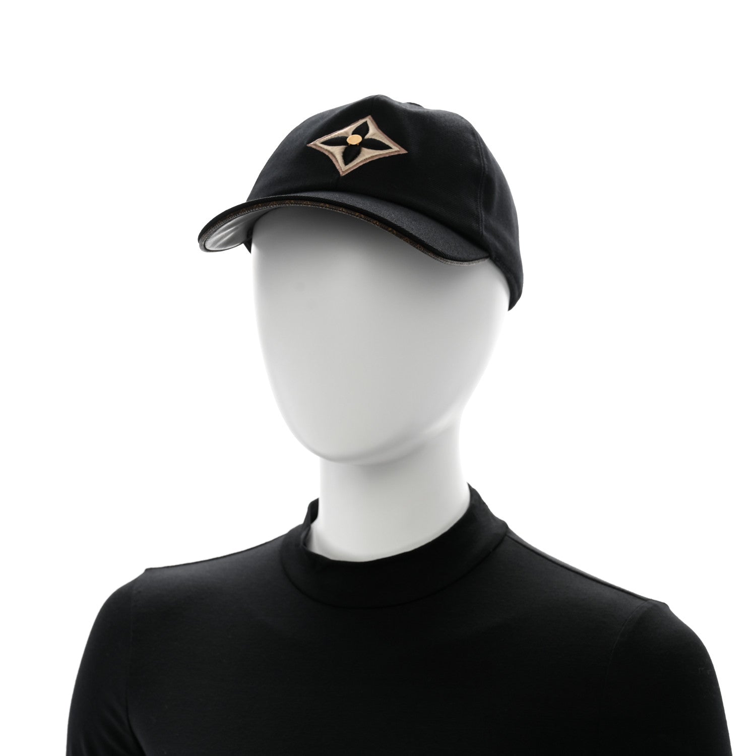 Louis Vuitton Monogram Cotton Jacquard Embroidered LV Day Cap M Black 2 of 11