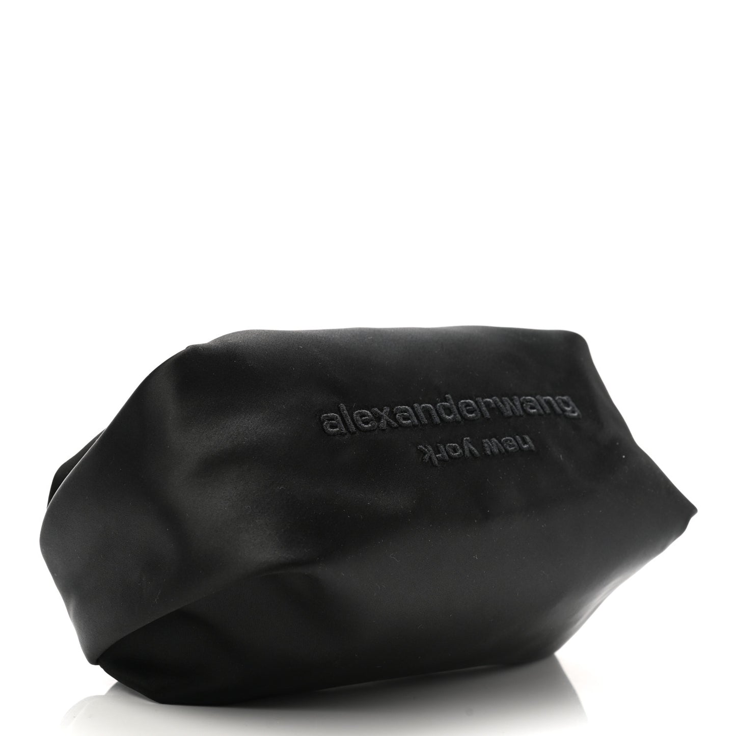 Satin Mini Scrunchie Bag Black