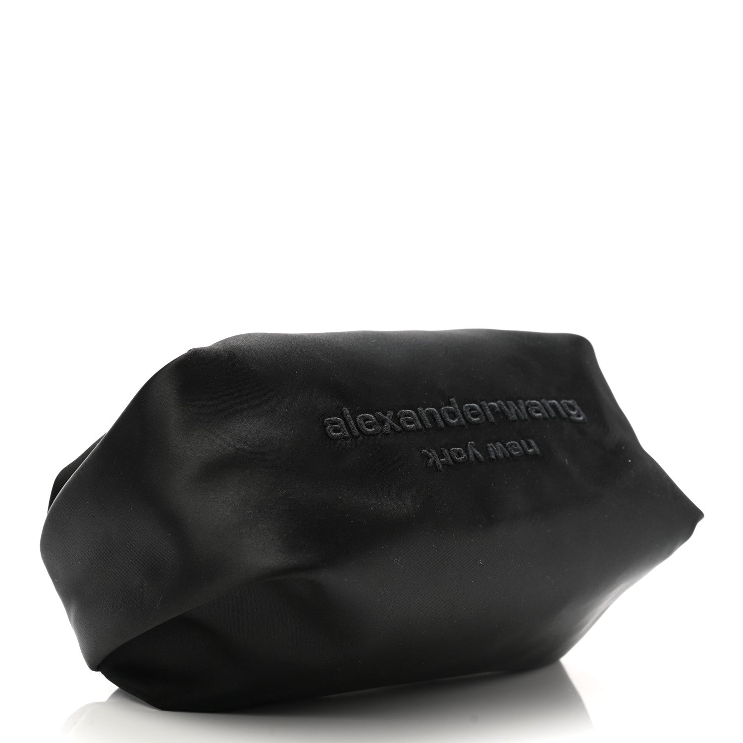 Alexander Wang Satin Mini Scrunchie Bag Black 3 of 5