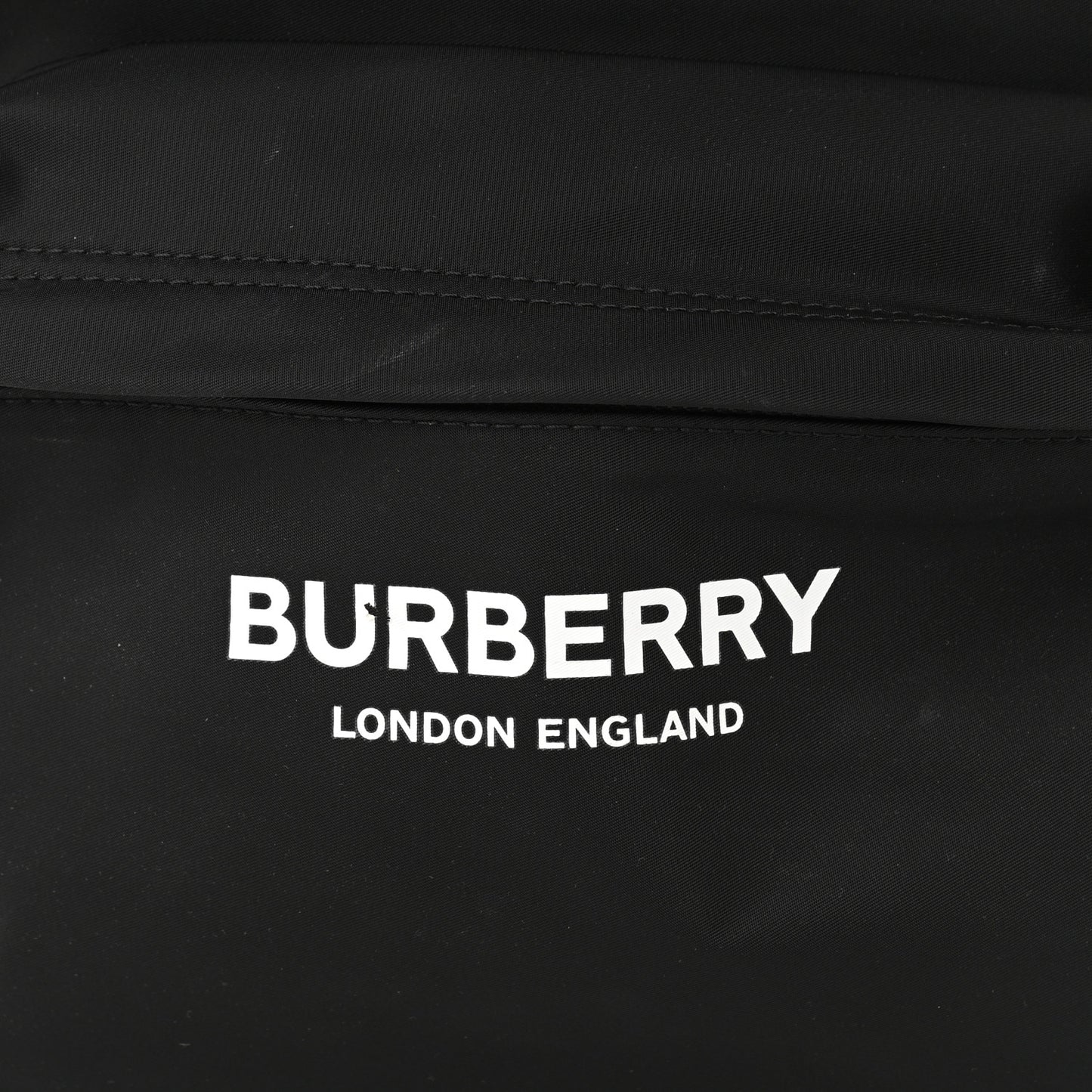 Nylon Logo Print Medium Rucksack Backpack Black