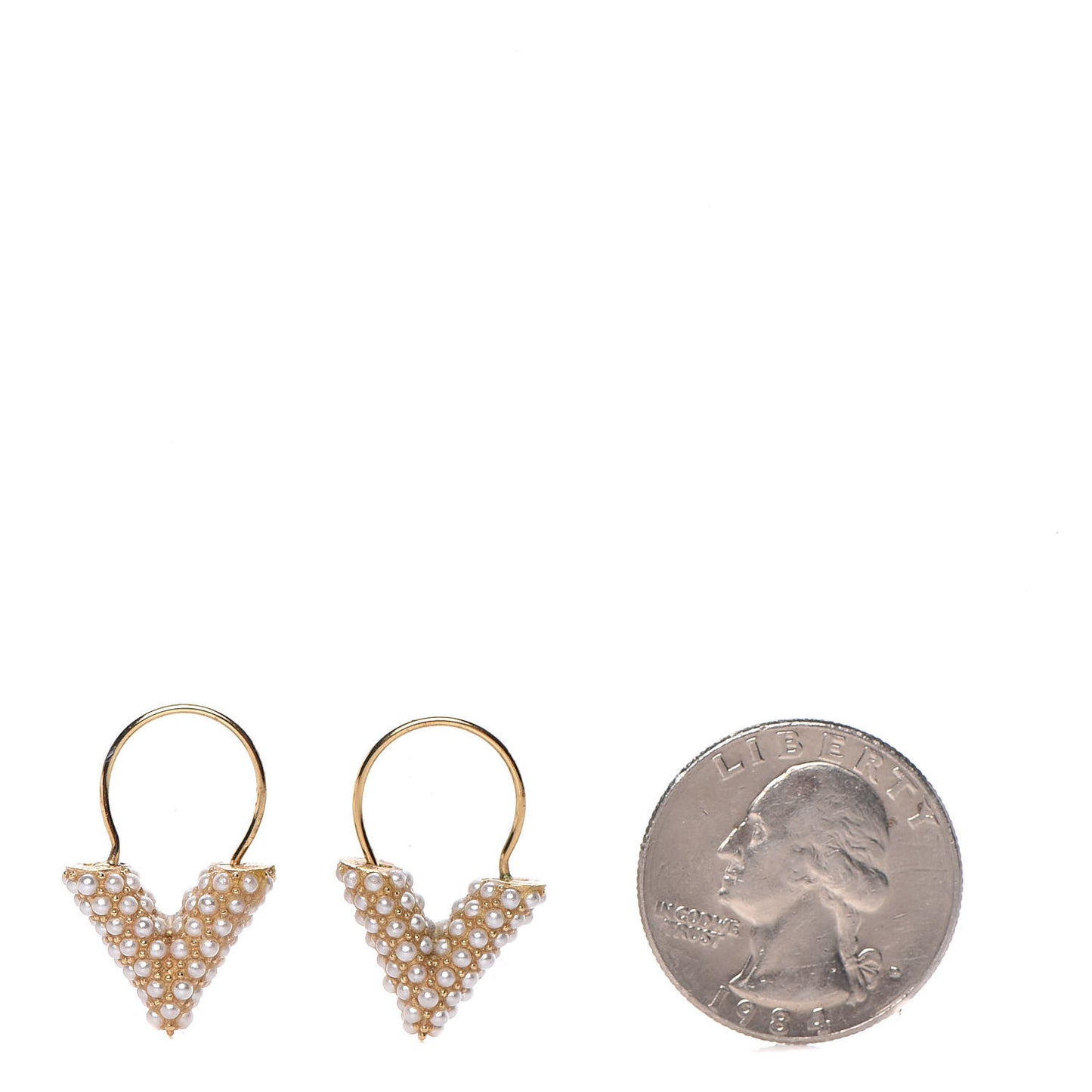 Brass Essential V Hoop Earrings Gold