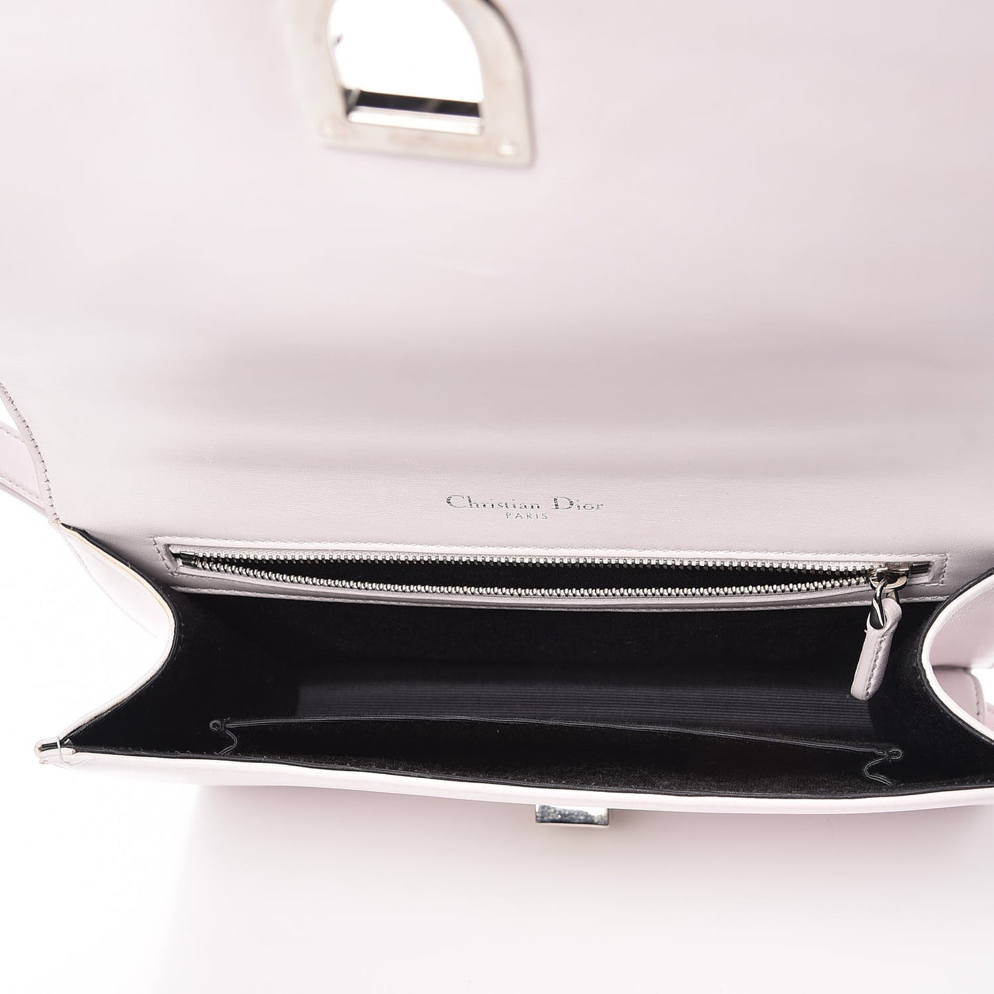 Calfskin Medium Diorama Flap Bag Off White