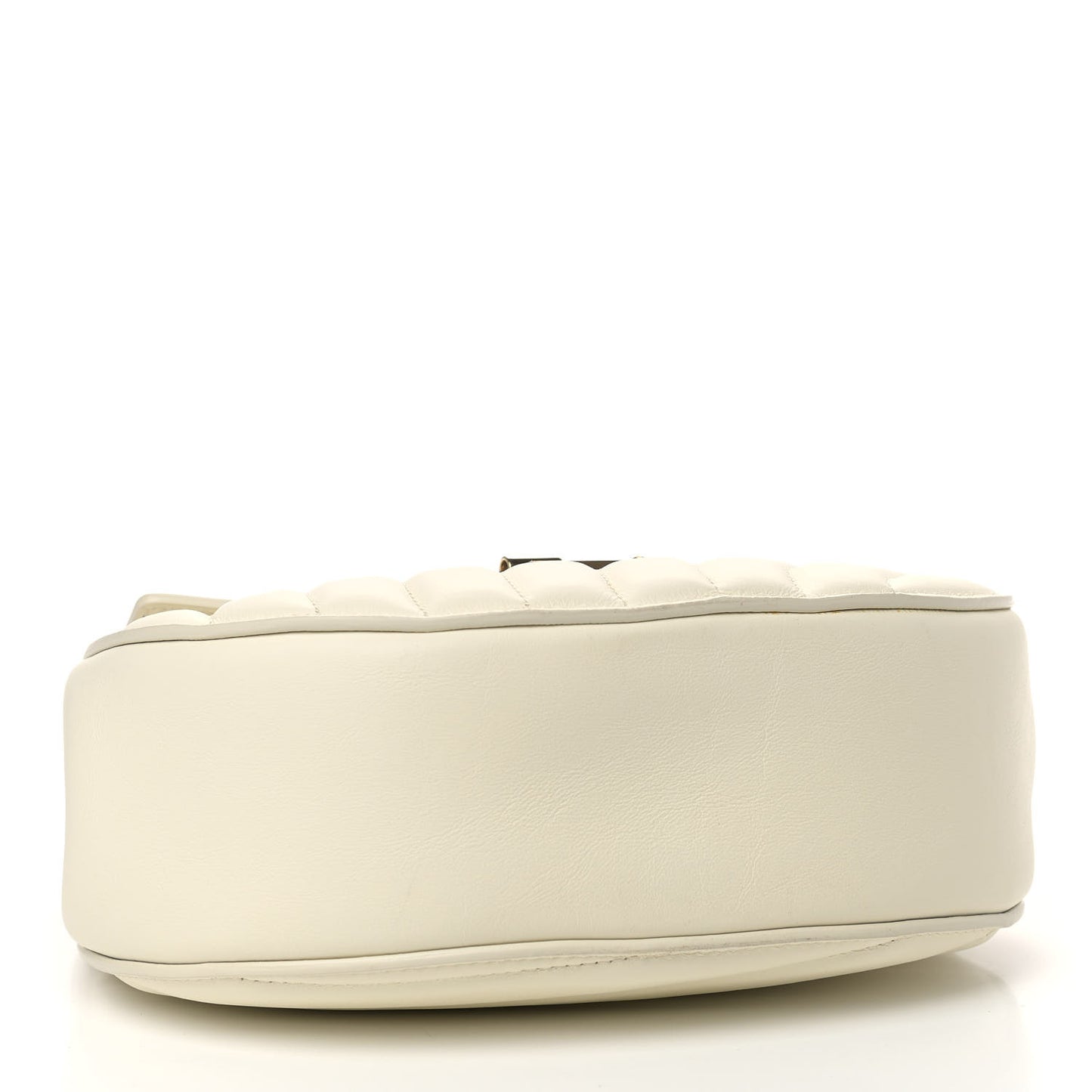 Calfskin Quilted Drew Bijou Shoulder Bag Natural White