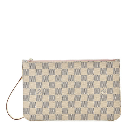Louis Vuitton Damier Azur Neverfull MM GM Pochette Rose Ballerine 1 of 9