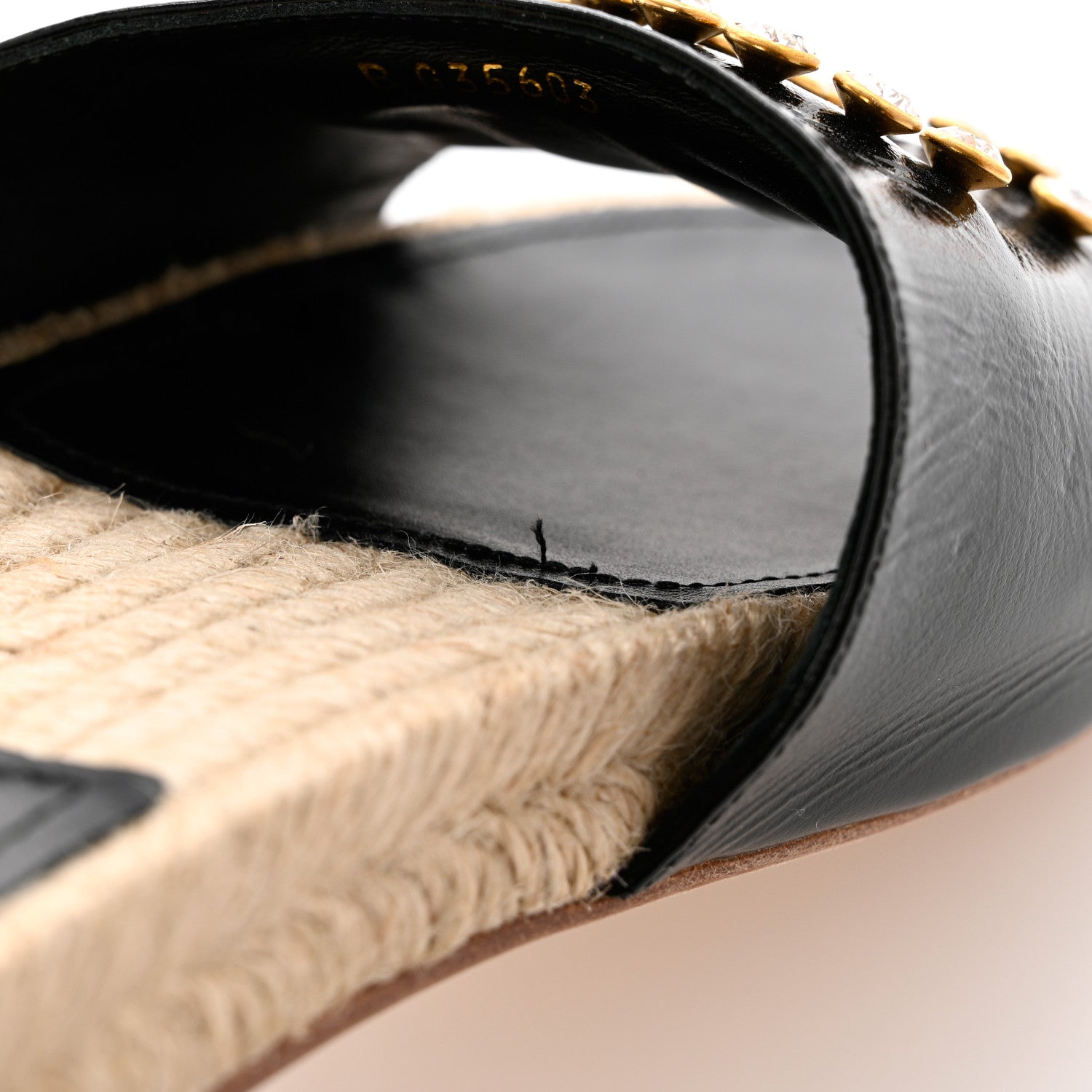 Chanel Patent Calfskin Crystal CC Espadrille Slip On Sandals 39 Black 10 of 11