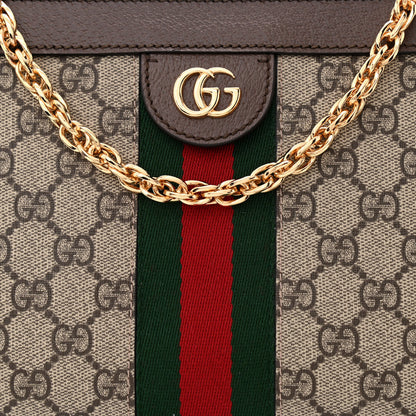 Gucci GG Supreme Monogram Web Small Ophidia Chain Shoulder Bag Brown 8 of 10