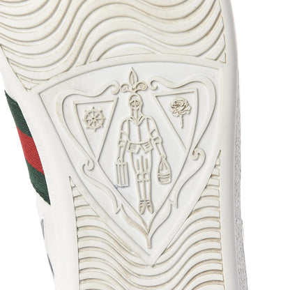 Gucci Calfskin Ayers Web Star Embroidered Womens Ace Sneakers 38 White Multi 9 of 14