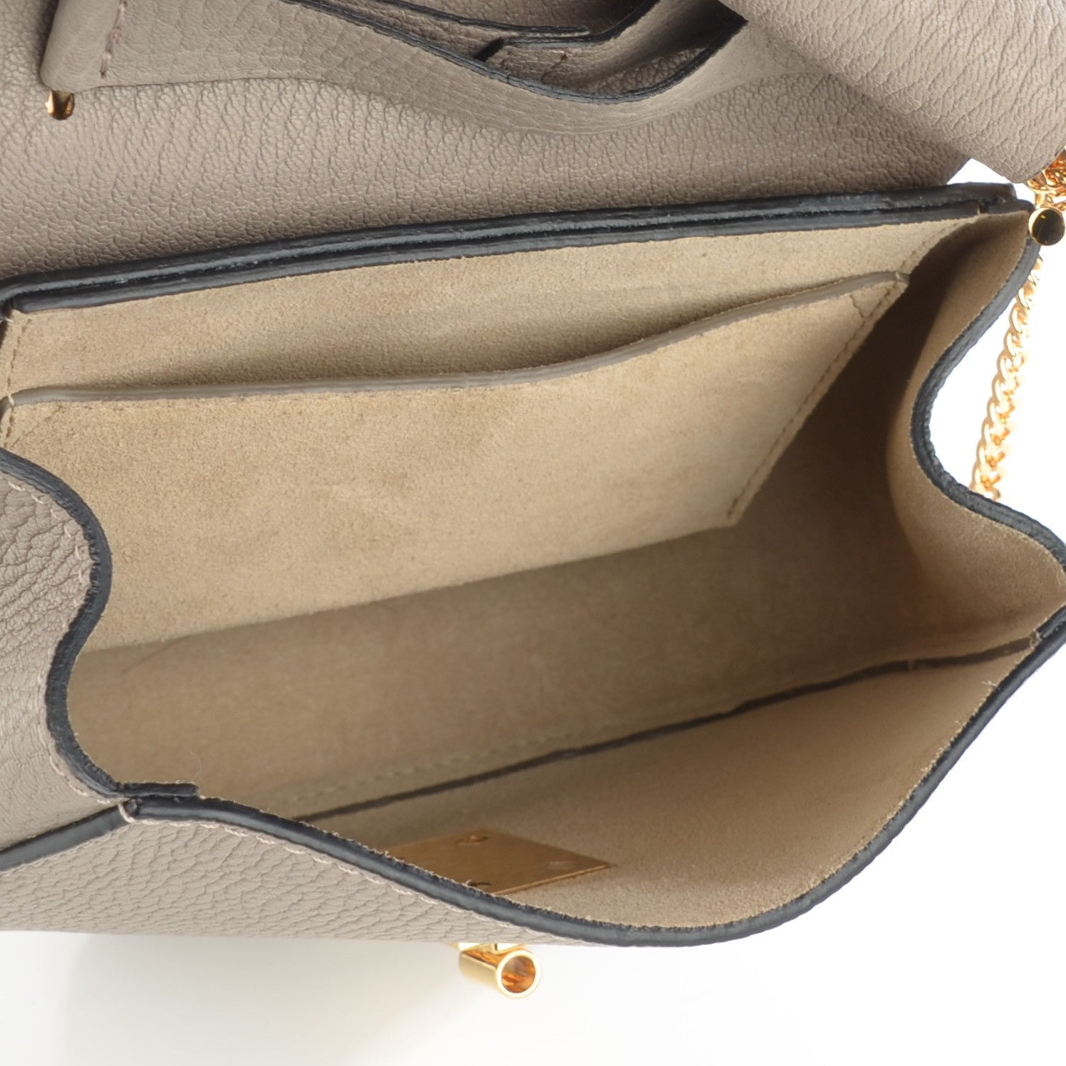 Chloe Grained Lambskin Mini Drew Shoulder Bag Motty Grey 5 of 7