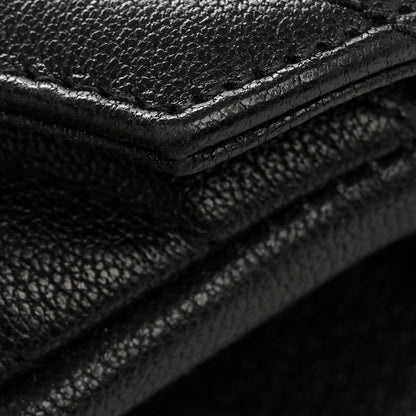 Saint Laurent Sheepskin Matelasse Chevron Monogram Medium College Bag Black 14 of 14