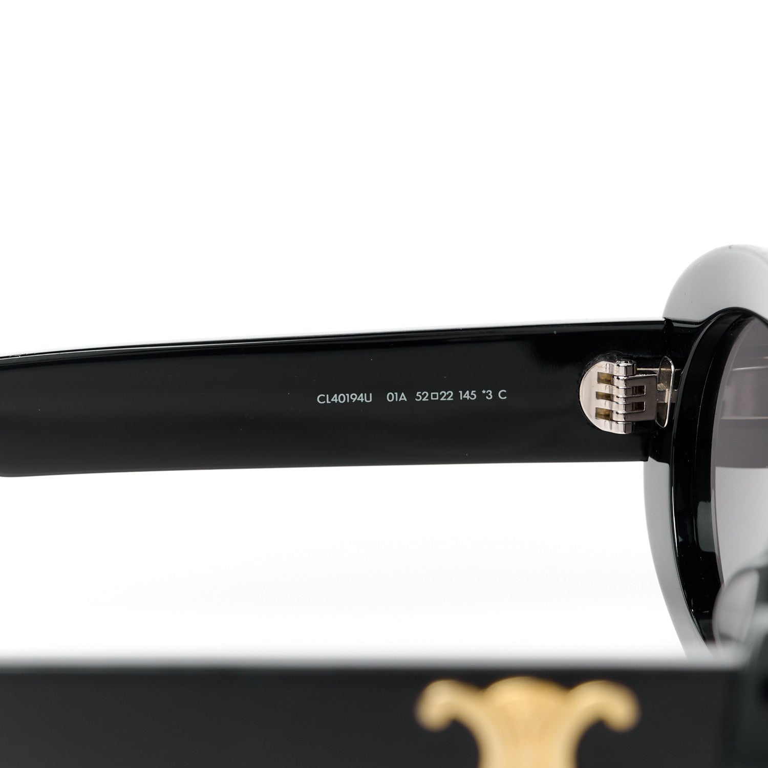 Celine Acetate Triomphe 01 Sunglasses CL 40194U Black 5 of 8