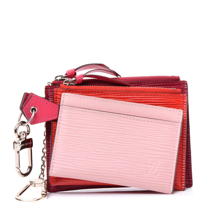 Louis Vuitton Epi Trio Card Case Wallet Rose Ballerine Rouge Fuchsia 1 of 6