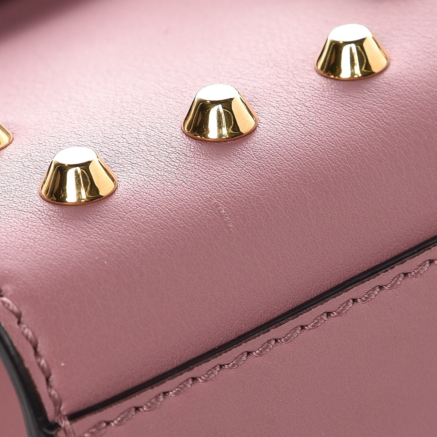 Gucci Calfskin Studded Small Padlock Shoulder Bag Carmine Rose 10 of 11