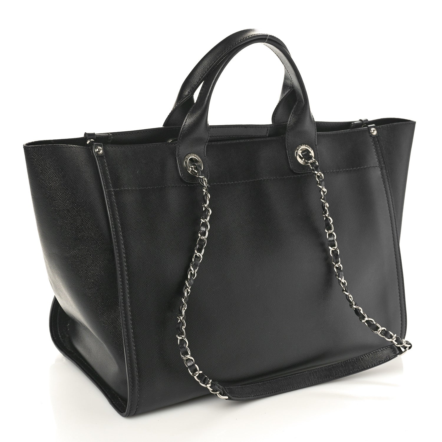 Chanel Caviar Medium Studded Deauville Tote Black 2 of 14