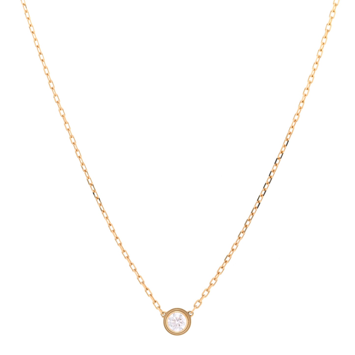 18K Yellow Gold Diamond LM D'Amour Pendant Necklace