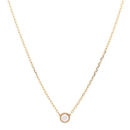 Cartier 18K Yellow Gold Diamond LM D'Amour Pendant Necklace 1 of 5