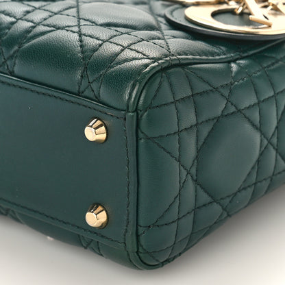 Christian Dior Lambskin Cannage Mini Lady Dior Dark Green 8 of 8