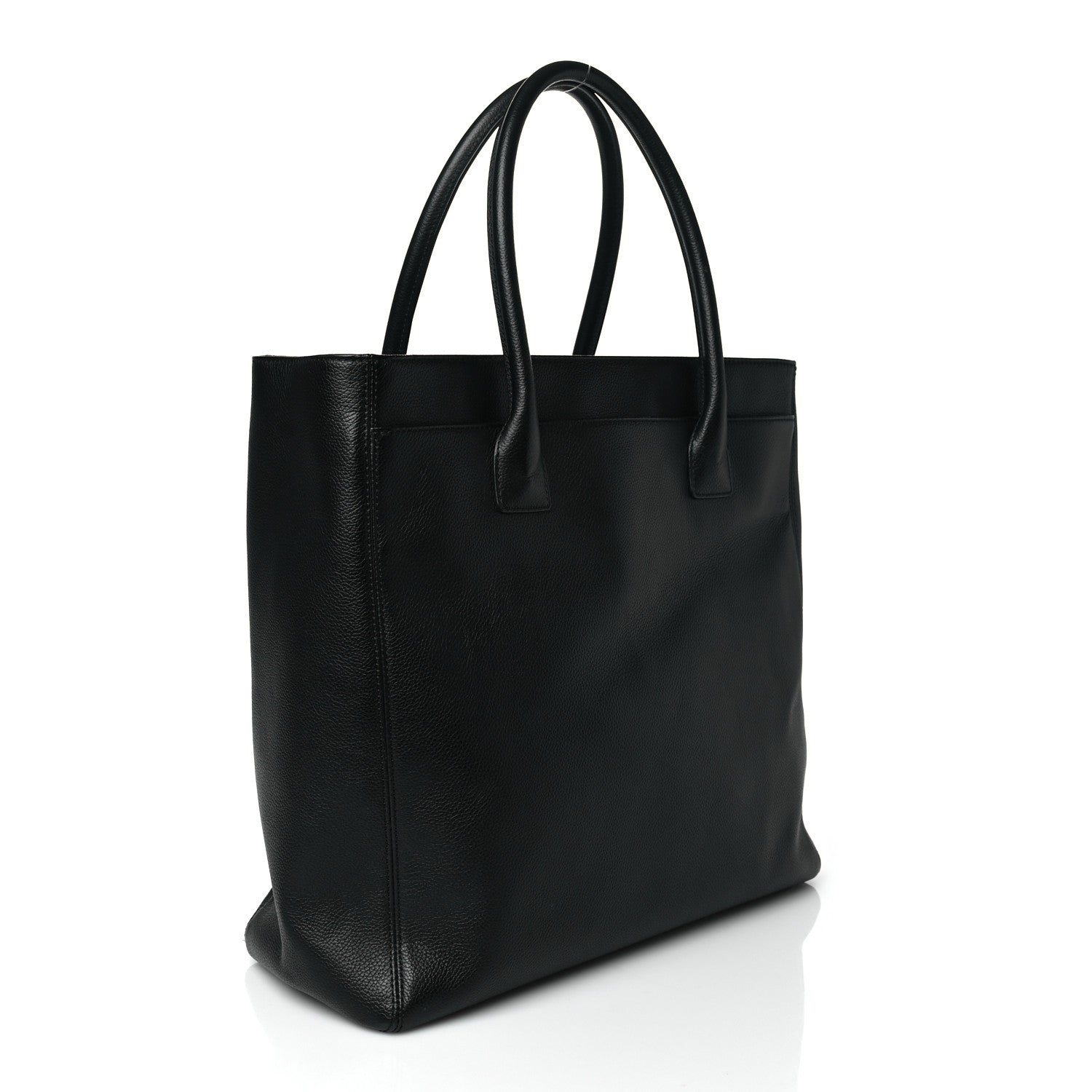 Chanel Calfskin Tall Cerf Tote Black 4 of 11