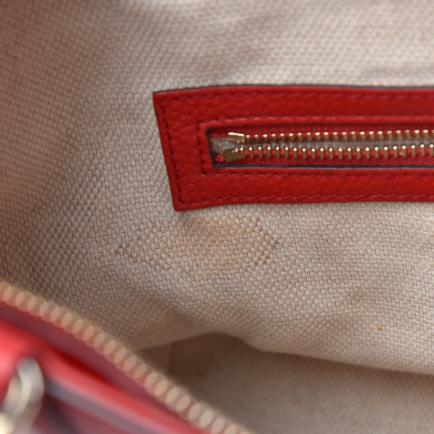 Gucci Pebbled Calfskin Small Soho Top Handle Bag Red 11 of 12