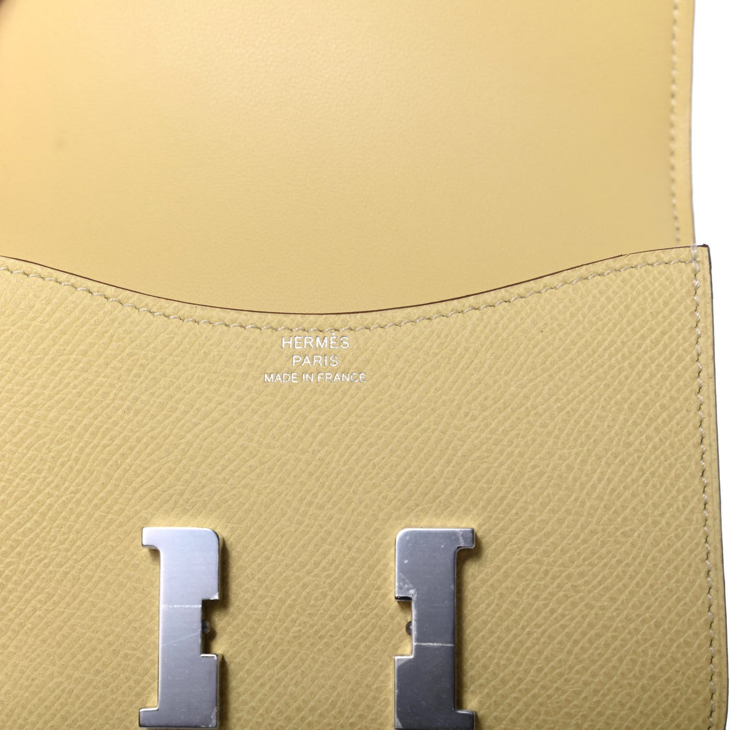 Epsom Constance Slim Wallet Jaune Poussin