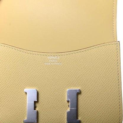 Hermes Epsom Constance Slim Wallet Jaune Poussin 7 of 9