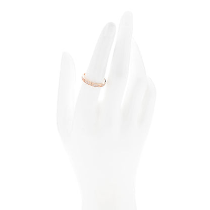 Cartier 18K Pink Gold Diamond 2.6mm LOVE Paved Band Ring 55 7.25 2 of 5