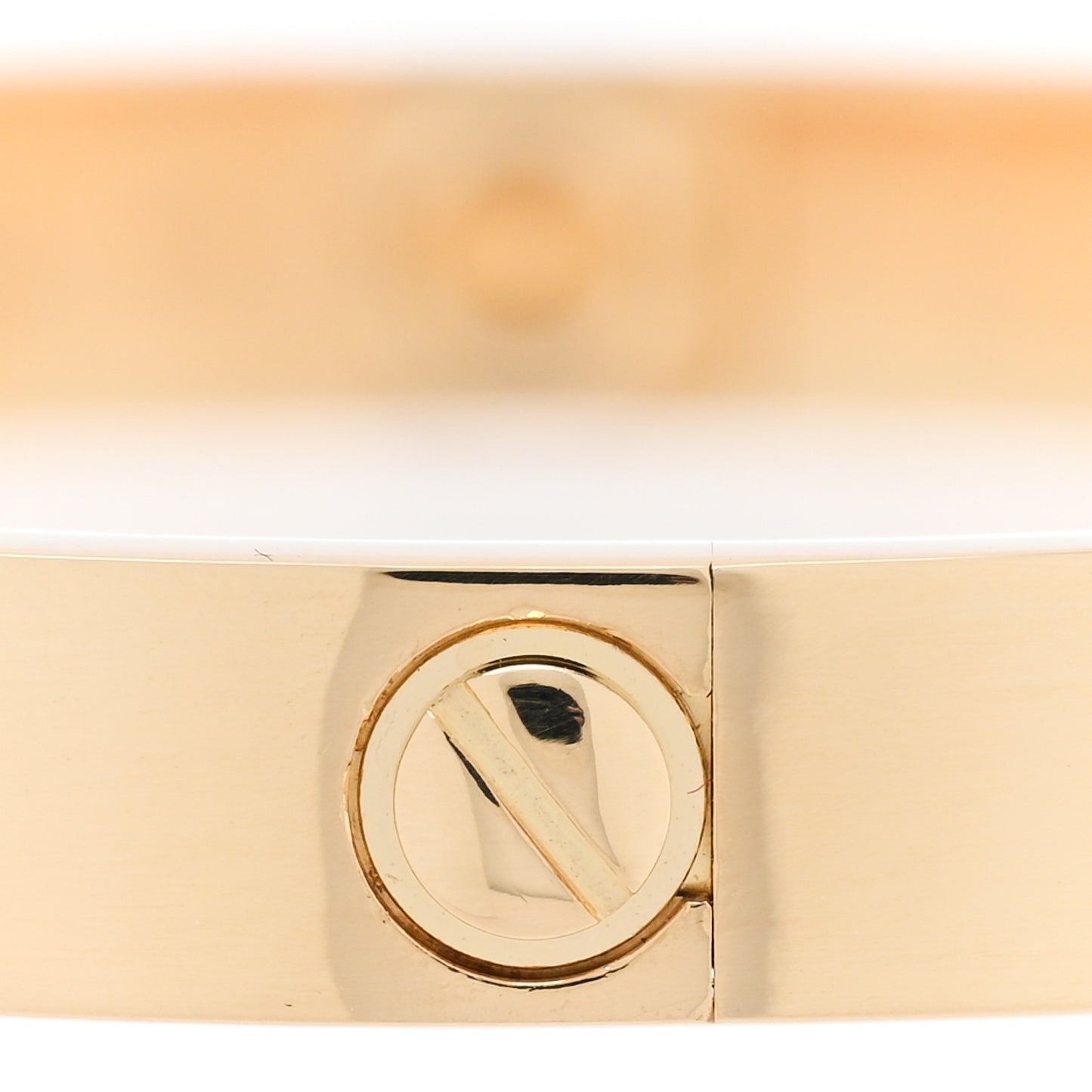 18K Yellow Gold 4 Diamond LOVE Bracelet 17