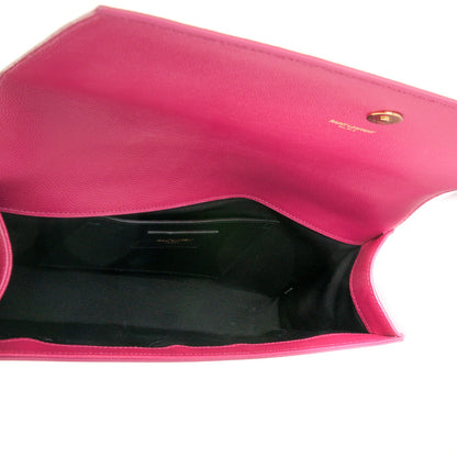 Saint Laurent Grain De Poudre Classic Monogram Clutch Bubblegum 5 of 7