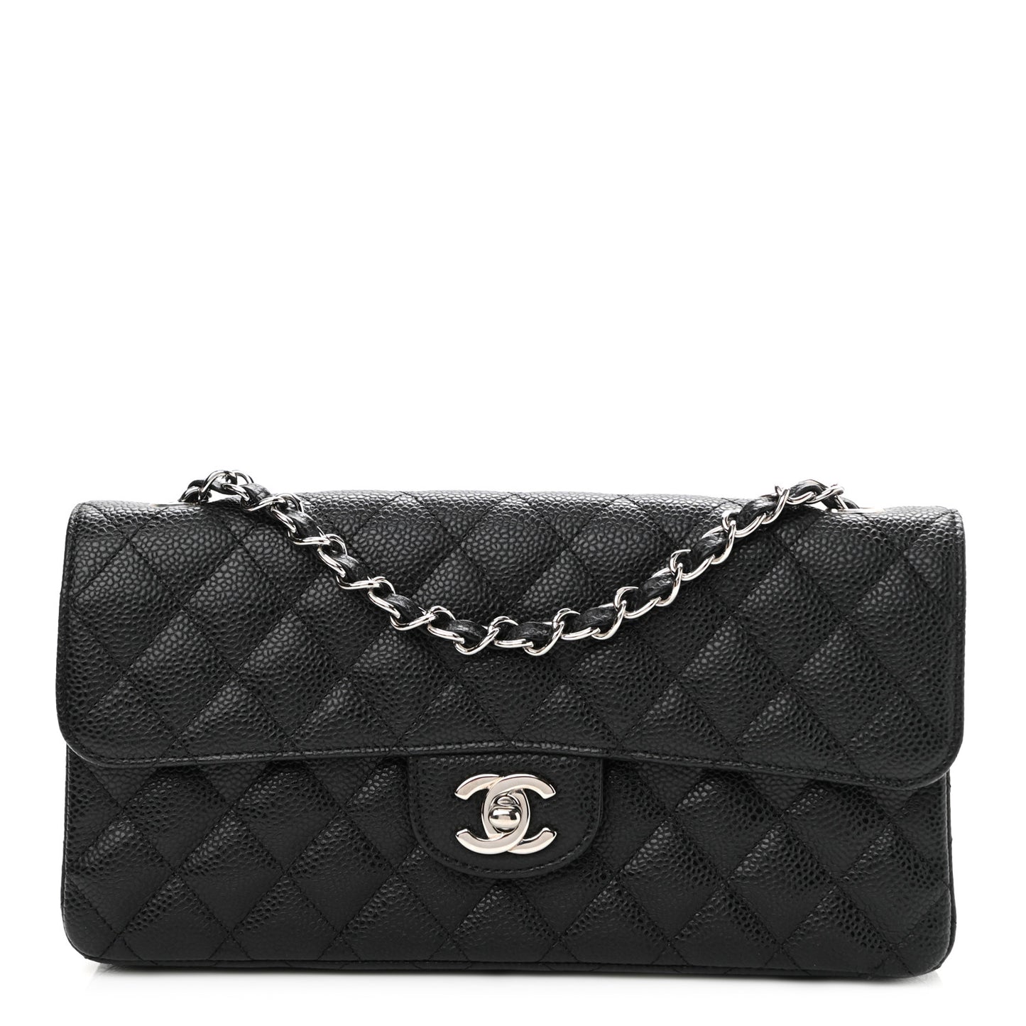 Caviar Quilted East West Flap Black